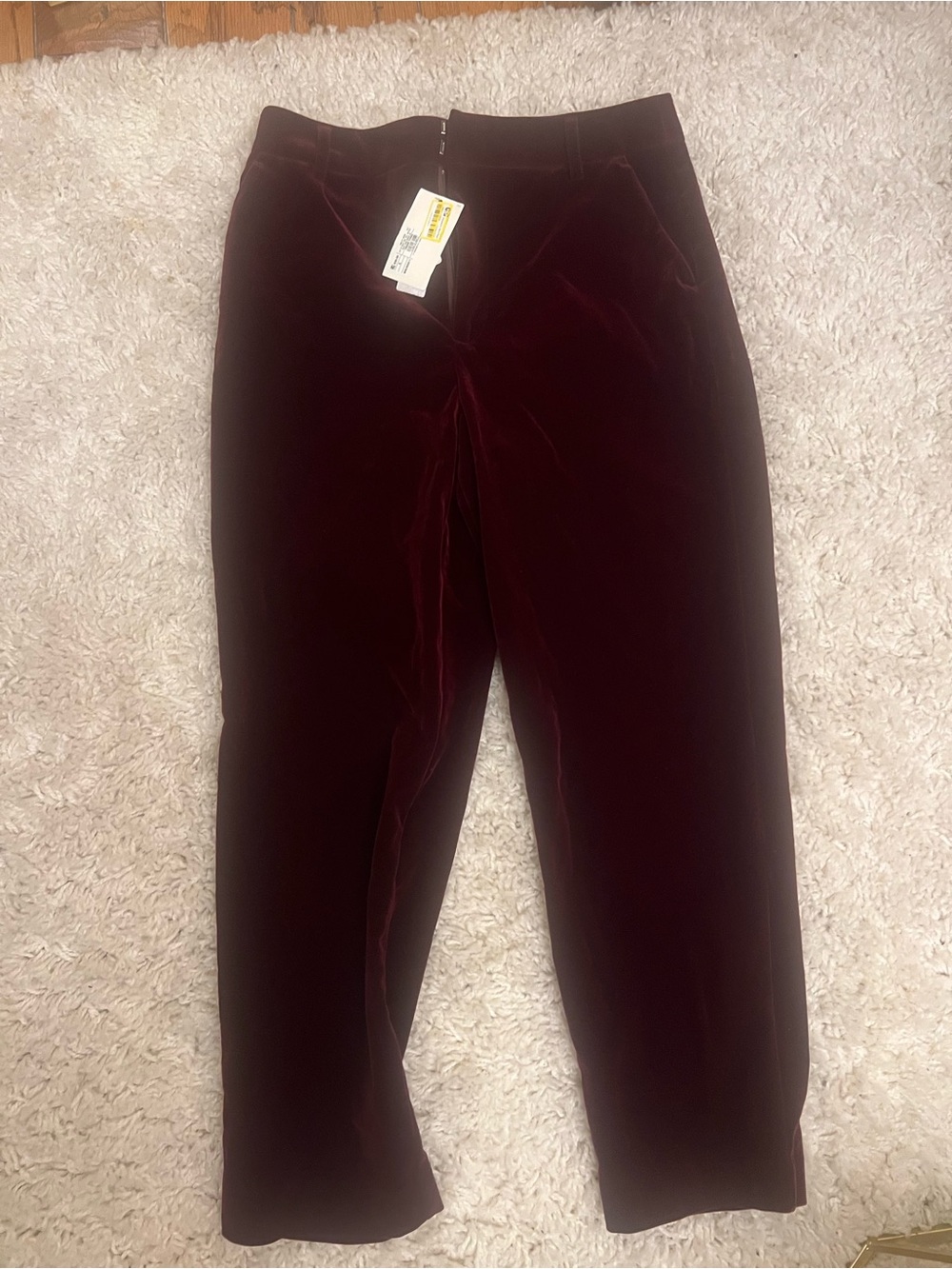 a new day Burgundy Velvet Trousers